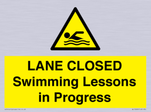 LANE CLOSED Swimming Lessons in Progress